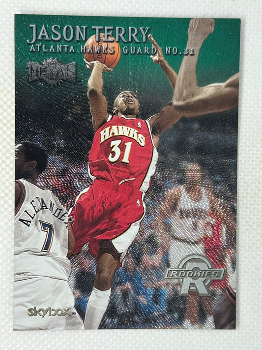 1999-00 Skybox Metal Emerald Rookie Jason Terry #157 Atlanta Hawks