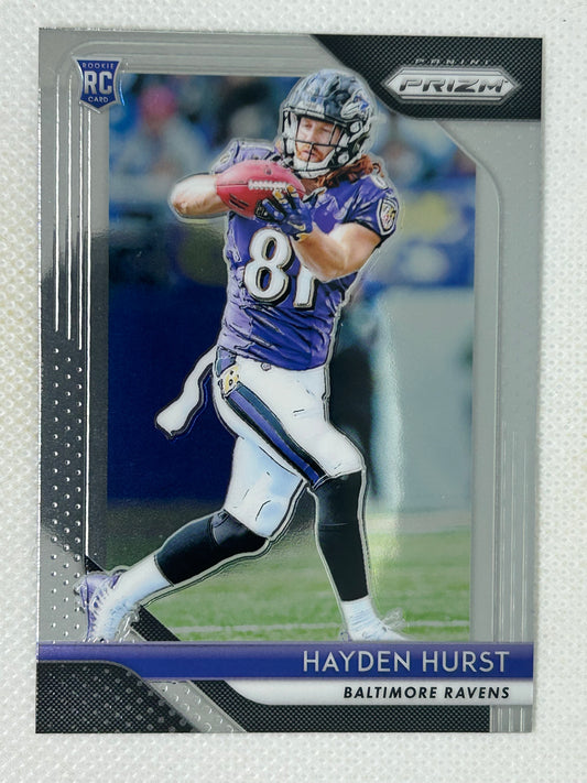2018 Panini Prizm Rookie Card Hayden Hurst #208 Baltimore Ravens