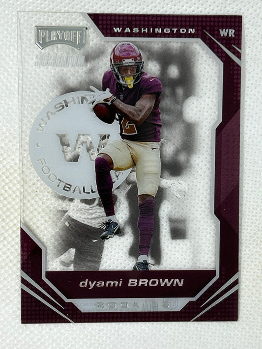 2021 Panini Chronicles Dyami Brown Playoff Momentum Acetate Rookie #PMR-23 Washington Commanders