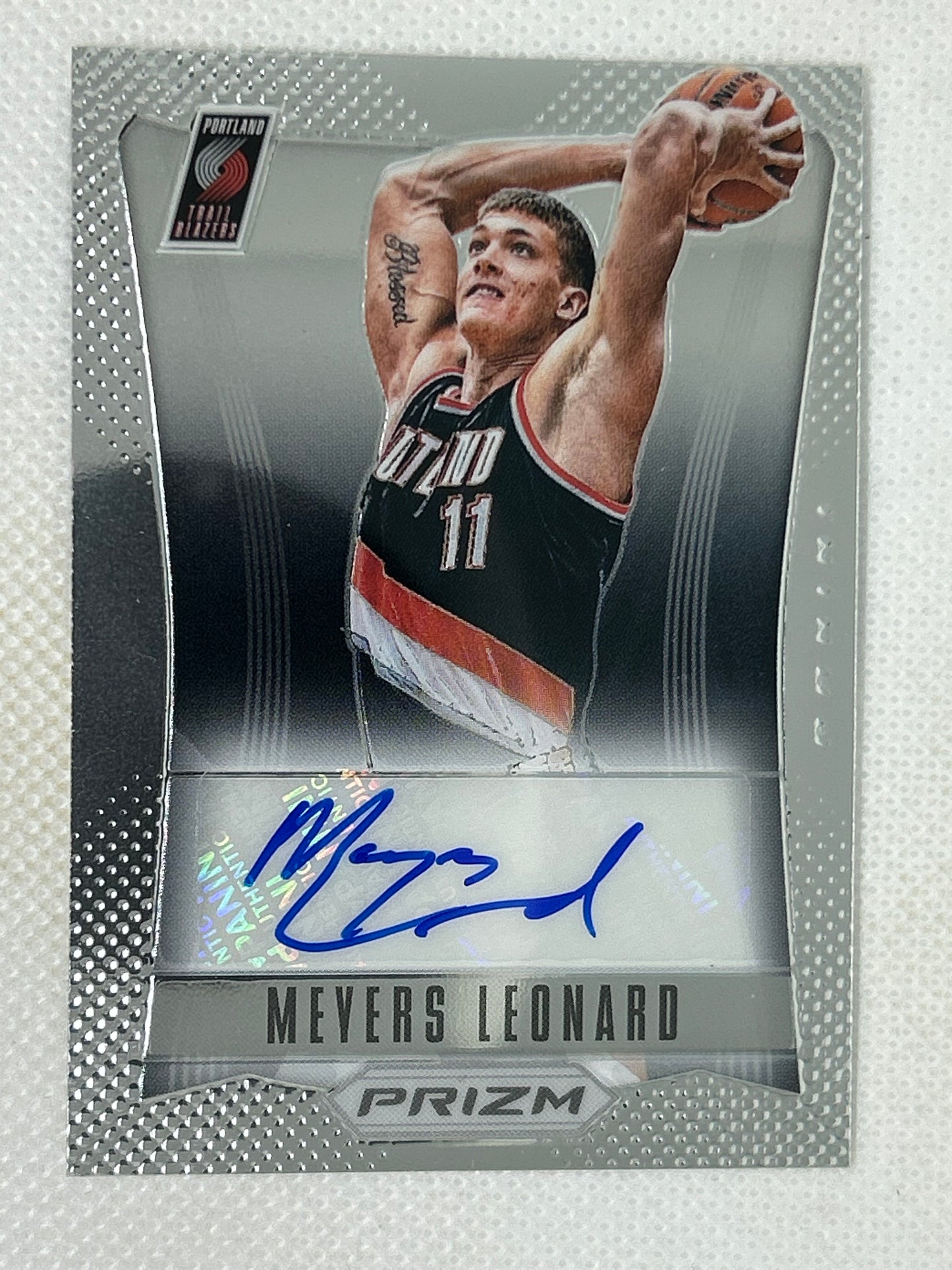 2012-13 Panini Prizm Rookie Autograph Meyers Leonard #14 Portland Trailblazers