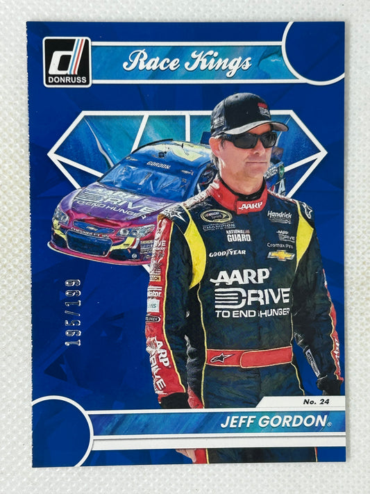 2023 Panini Donruss NASCAR Race Kings Navy Blue /199 Jeff Gordon #16 HOF