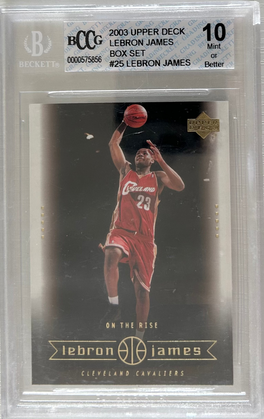2003 Upper Deck Lebron James Box Set Rookie Card #25- BCCG 10 Cleveland Cavaliers