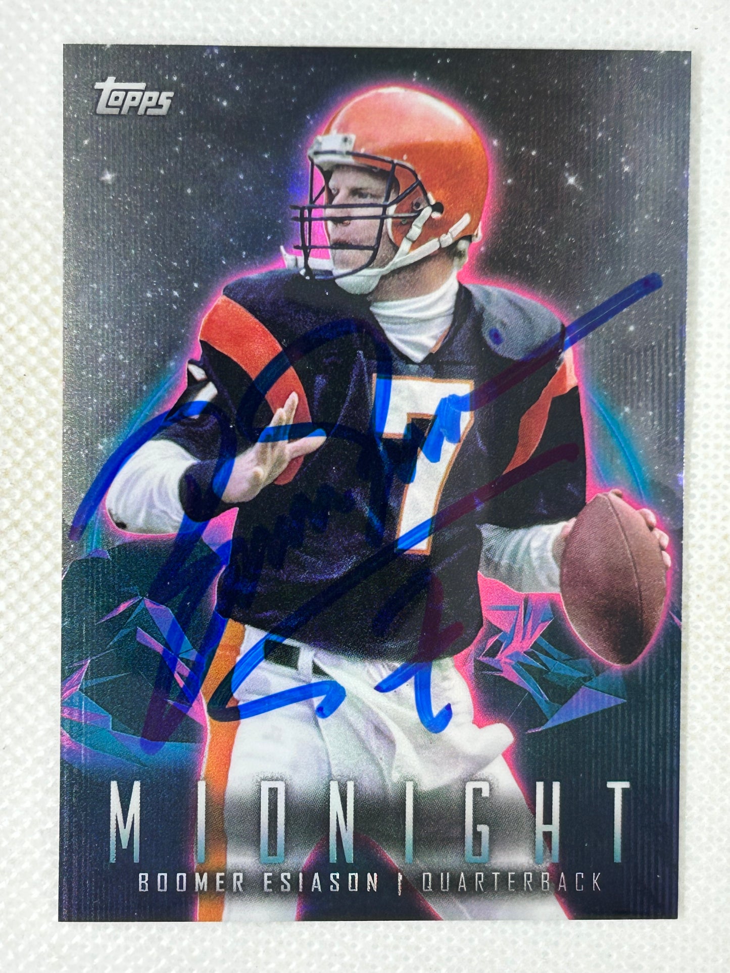 2023 Topps Composite Midnight Boomer Esiason #312 Cincinnati Bengals Signed Card