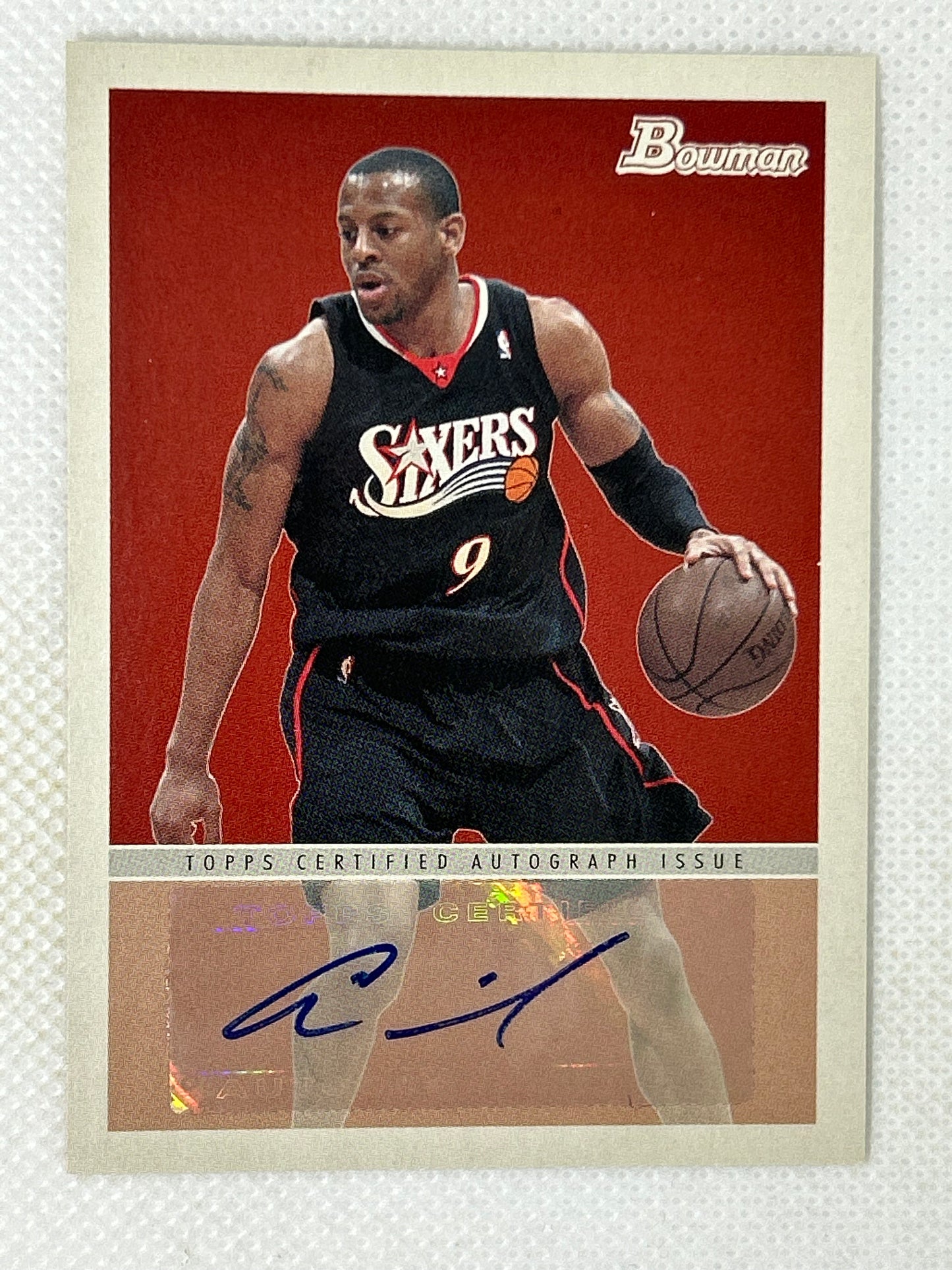 2009-10 Bowman '48 Andre Iguodala '48 Autographs #48A-AIG Philadelphia 76ers