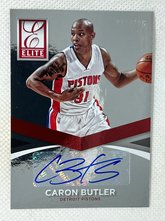 2014-15 Panini Donruss Elite Status Signatures Rare /125 Caron Butler #64 Detroit Pistons