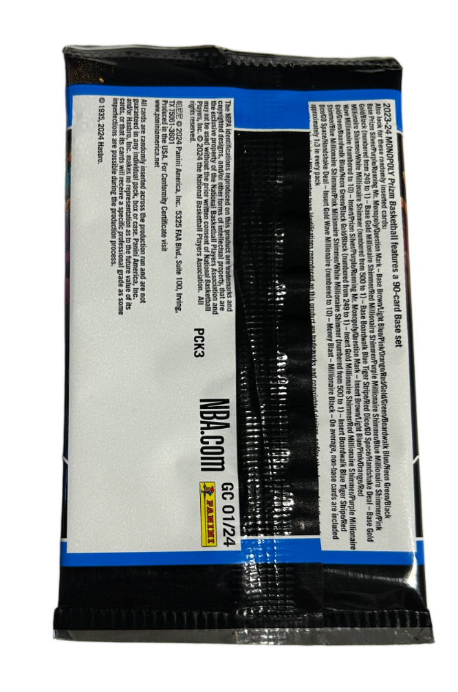 2023 24 Panini Monopoly Basketball Pack