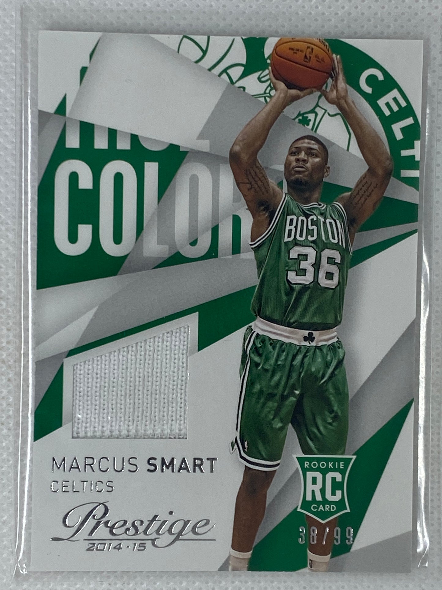 2014-15 Prestige True Colors Rookie Materials /99 Marcus Smart #64 Boston Celtics