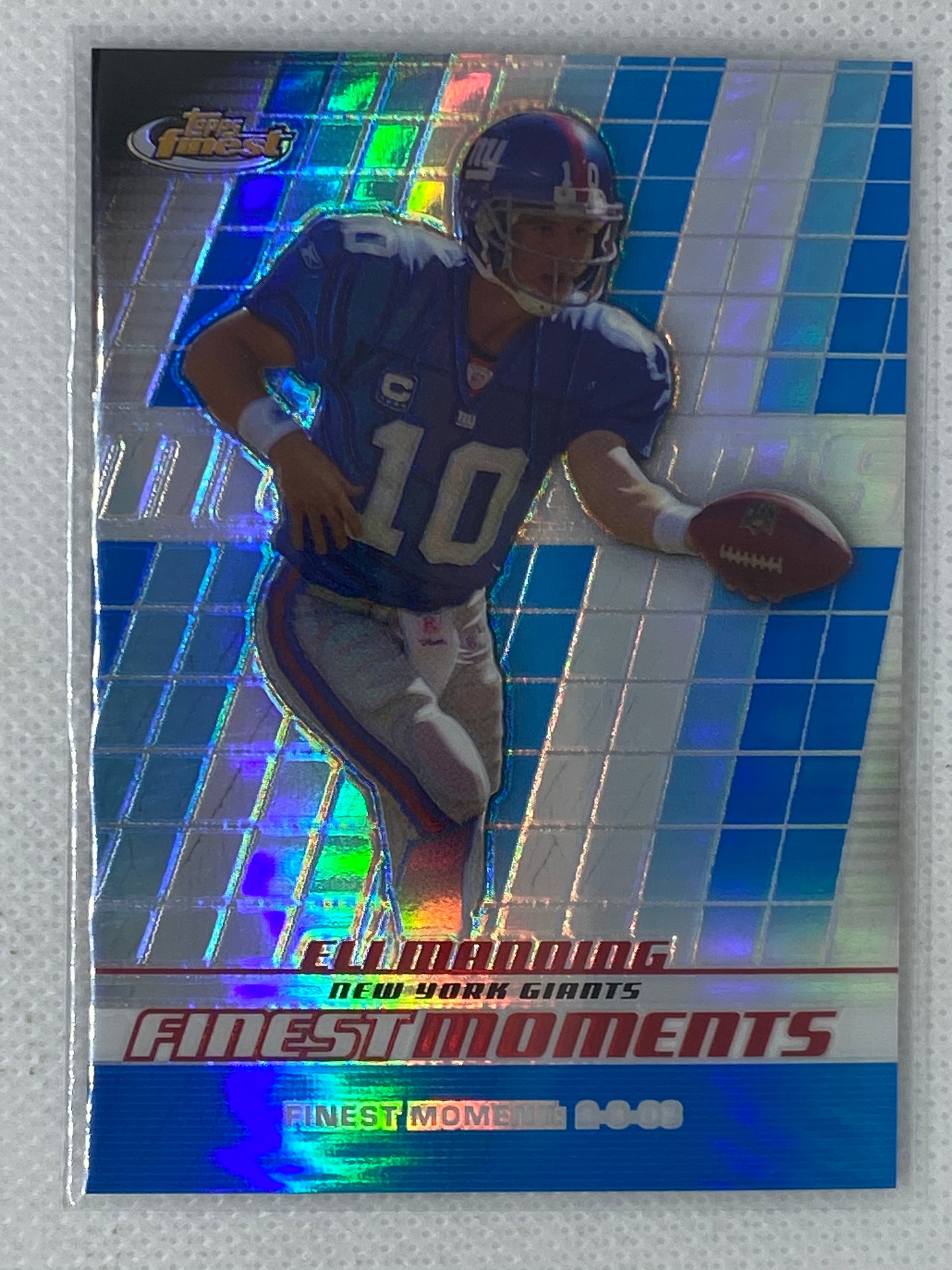 2008 Eli Manning Topps Finest Moments Blue Refractor FM-EM /299 New York Giants