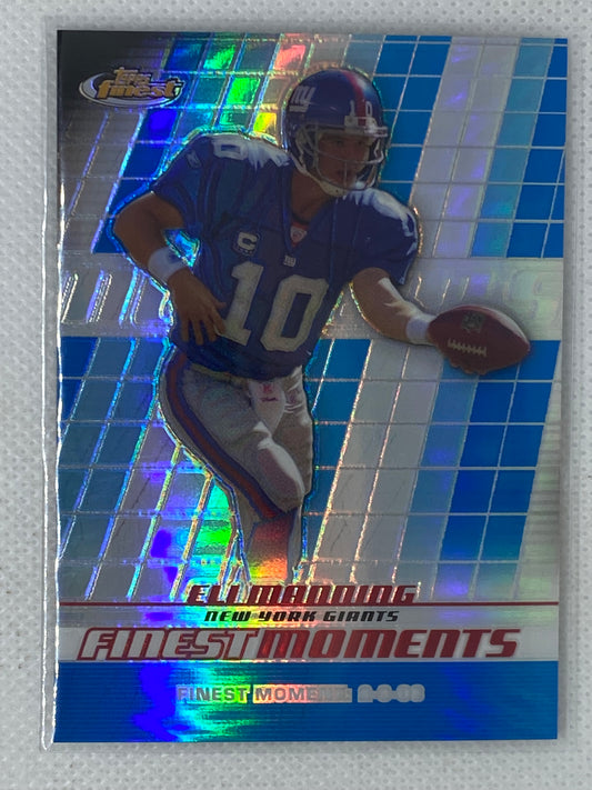 2008 Eli Manning Topps Finest Moments Blue Refractor FM-EM /299 New York Giants
