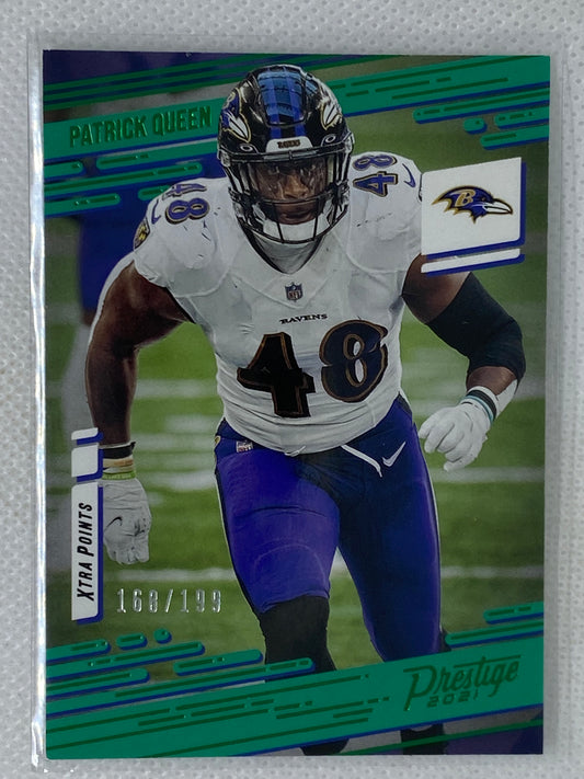 2021 Panini Prestige Green Parallel /199 Patrick Queen #24 Baltimore Ravens