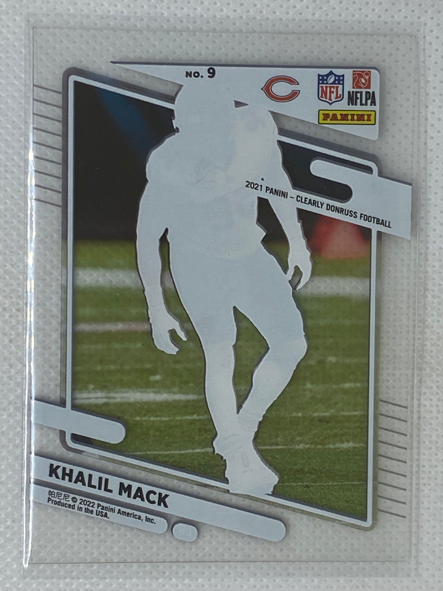 2021 Donruss Clearly Khalil Mack #9 Base Chicago Bears