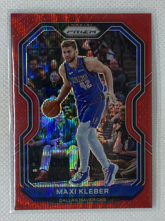 Maxi Kleber 2020-21 Prizm Red Wave #186 Dallas Mavericks