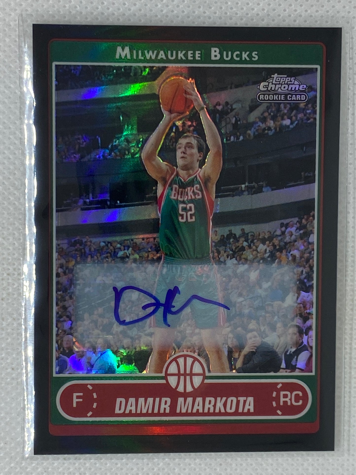 2006-07 Topps Chrome Black Rookie Autograph Damir Markota #186 SSP