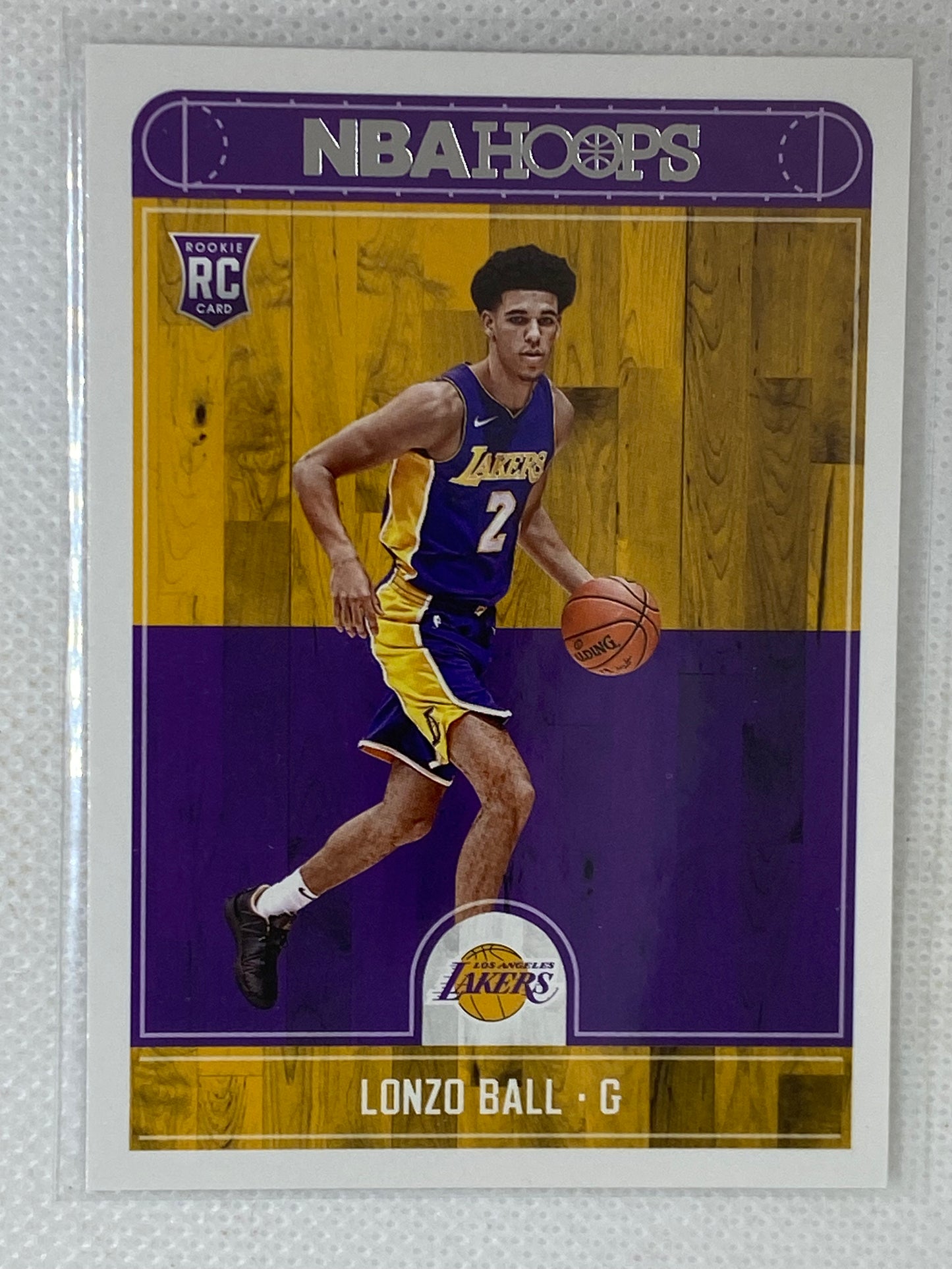 2017-18 Panini NBA Hoops Rookie RC Lonzo Ball #252 Los Angeles Lakers