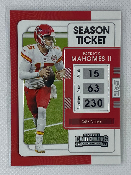 2021 Panini Contenders Patrick Mahomes Season Ticket Kansas City Chiefs
