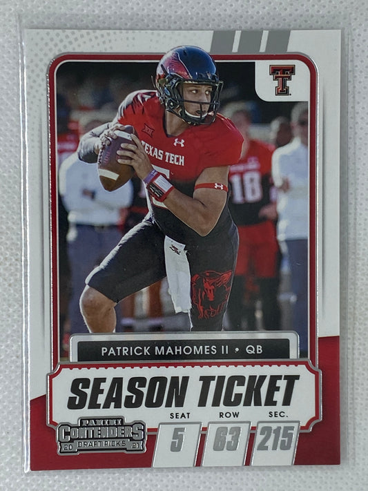 2021 Contenders Draft Picks Patrick Mahomes Season Ticket #1 Kansas City Chiefs