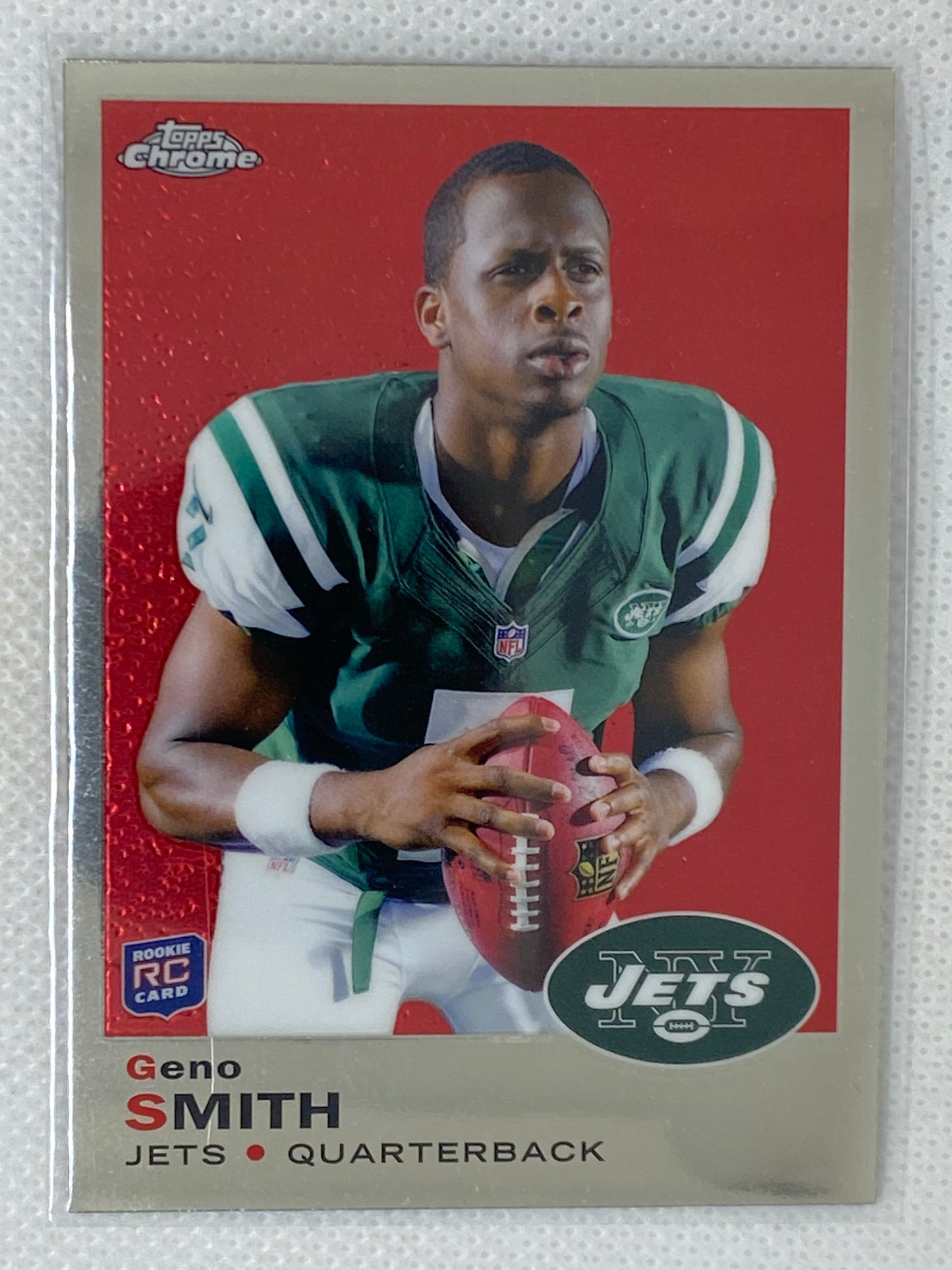 2013 Topps Chrome 1969 Throwback Rookie Card #5 Geno Smith RC Jets Seahawks