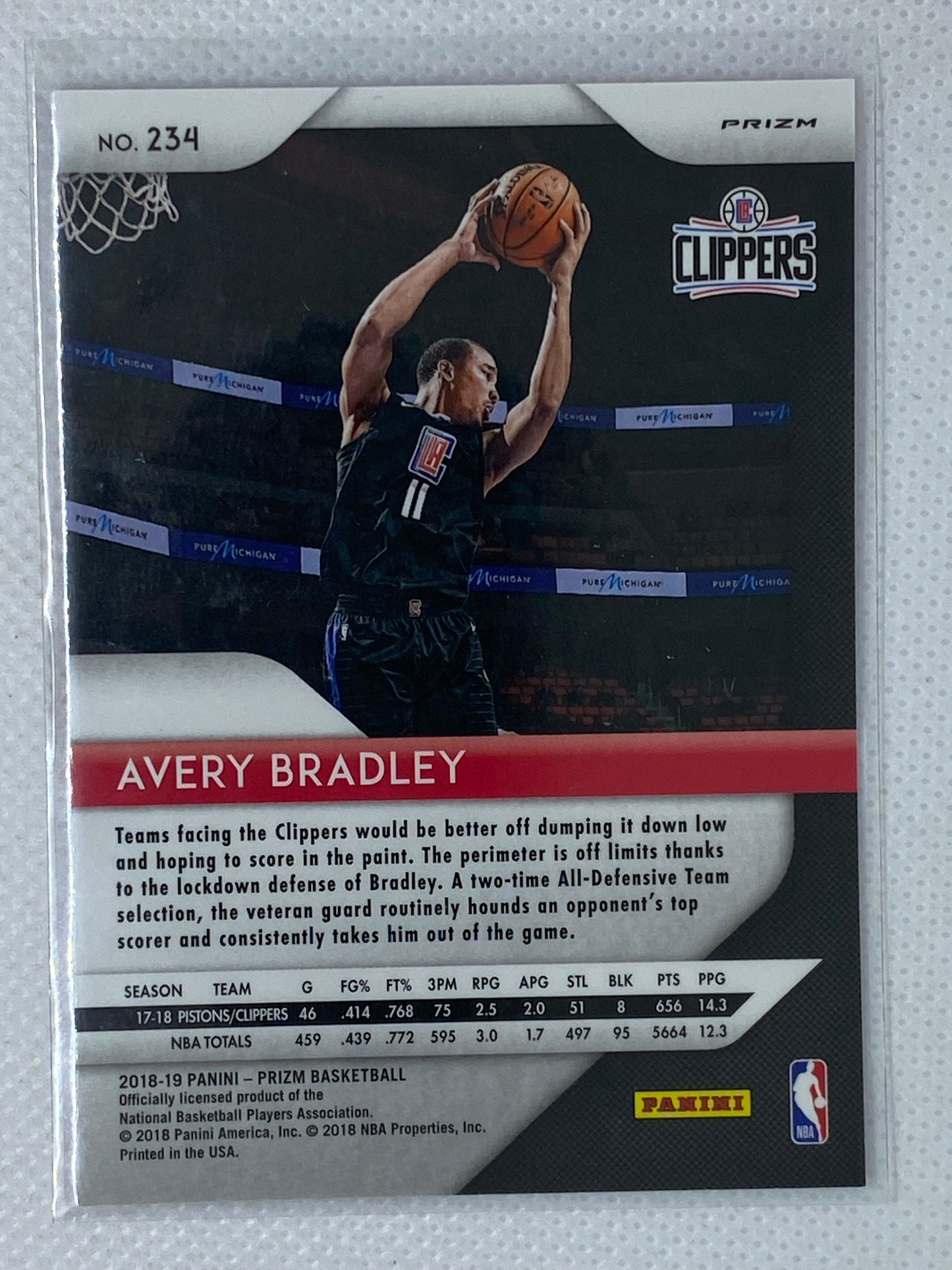 2018-19 Panini Prizm Prizms Pink Ice #234 Avery Bradley