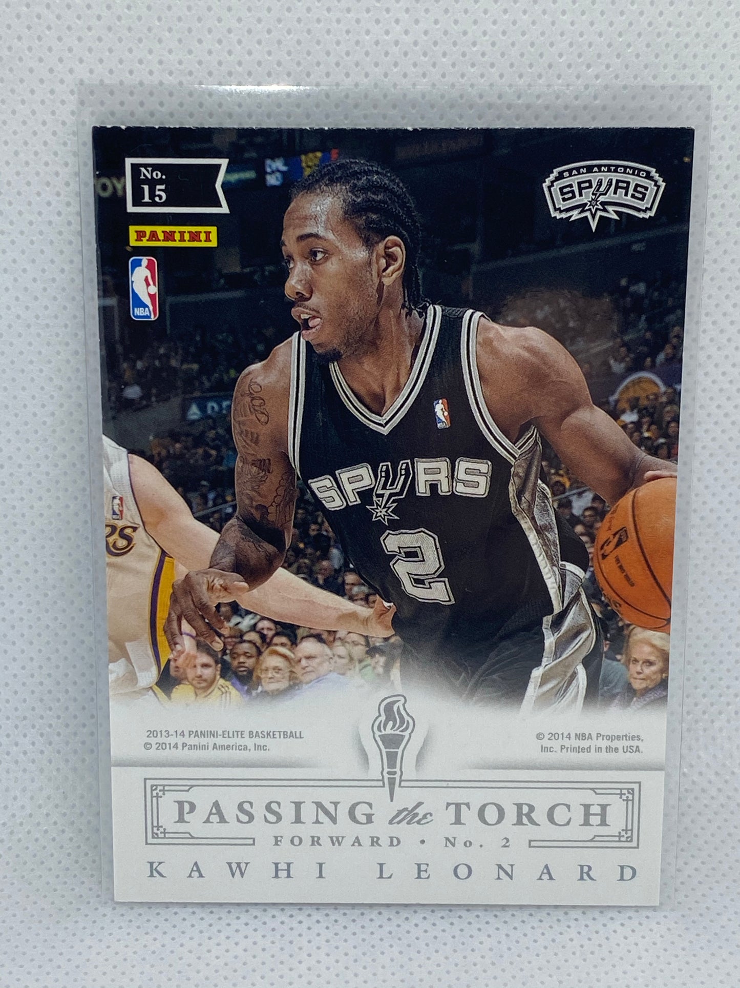 2013-14 Panini Elite Passing The Torch #15 Kawhi Leonard/Manu Ginobili