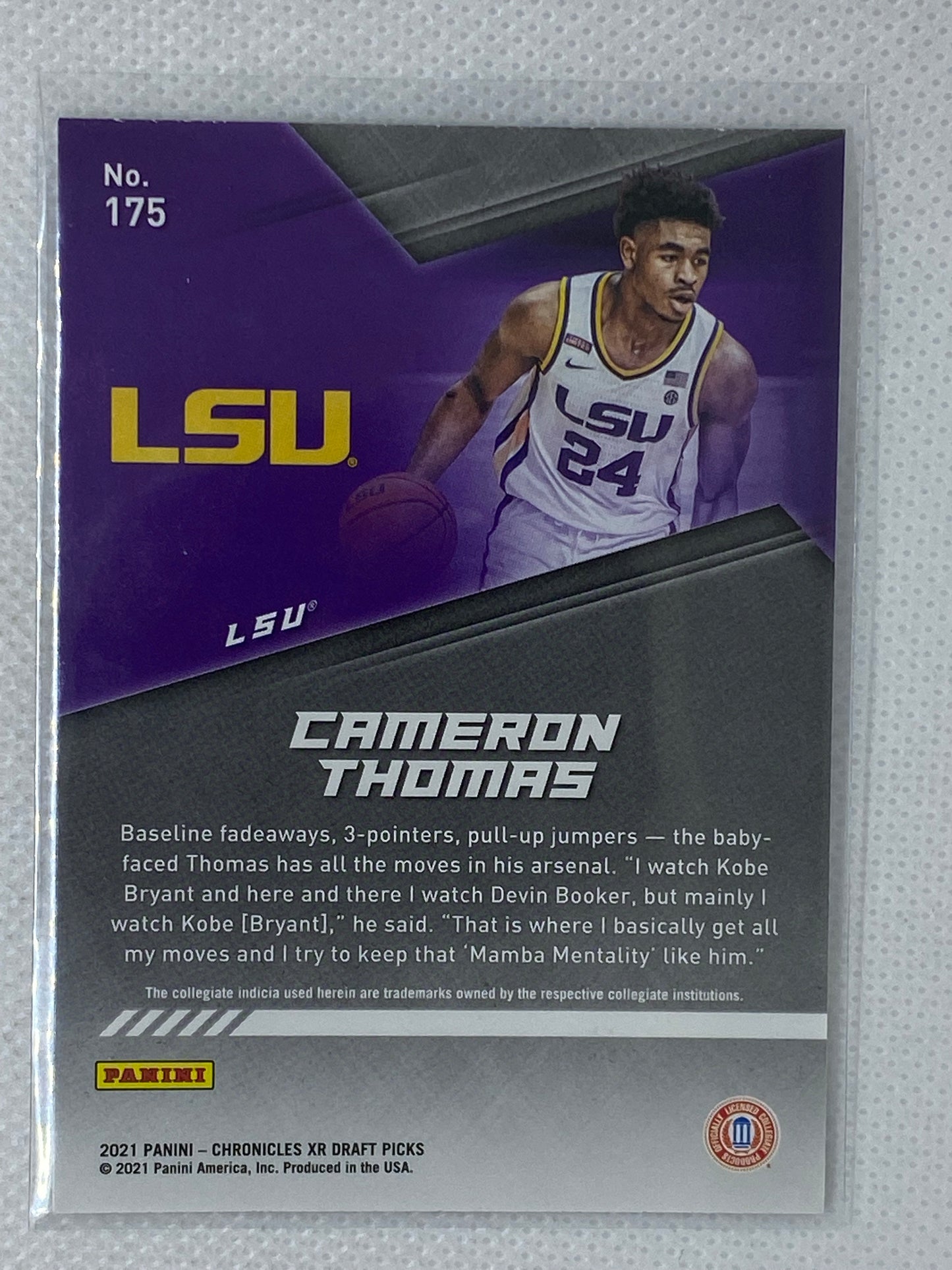 2021 Panini Chronicles XR Draft Picks Cameron Thomas - LSU Rookie #175