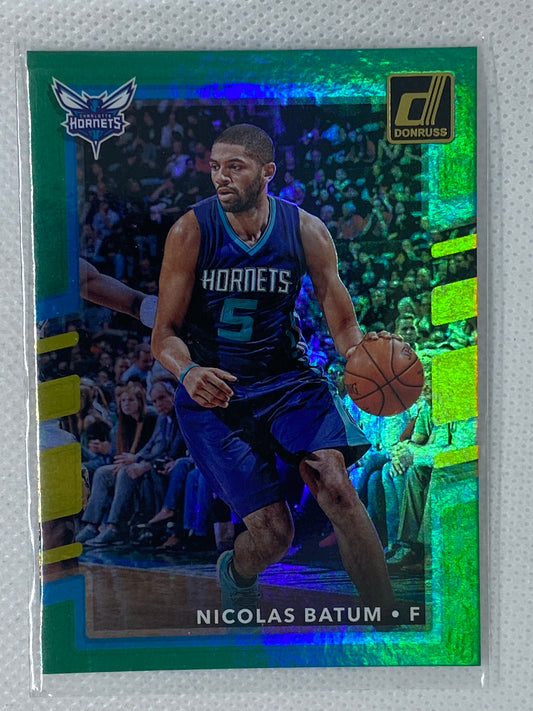 2017-18 Panini Donruss Holo Green and Yellow Laser Nicolas Batum #17