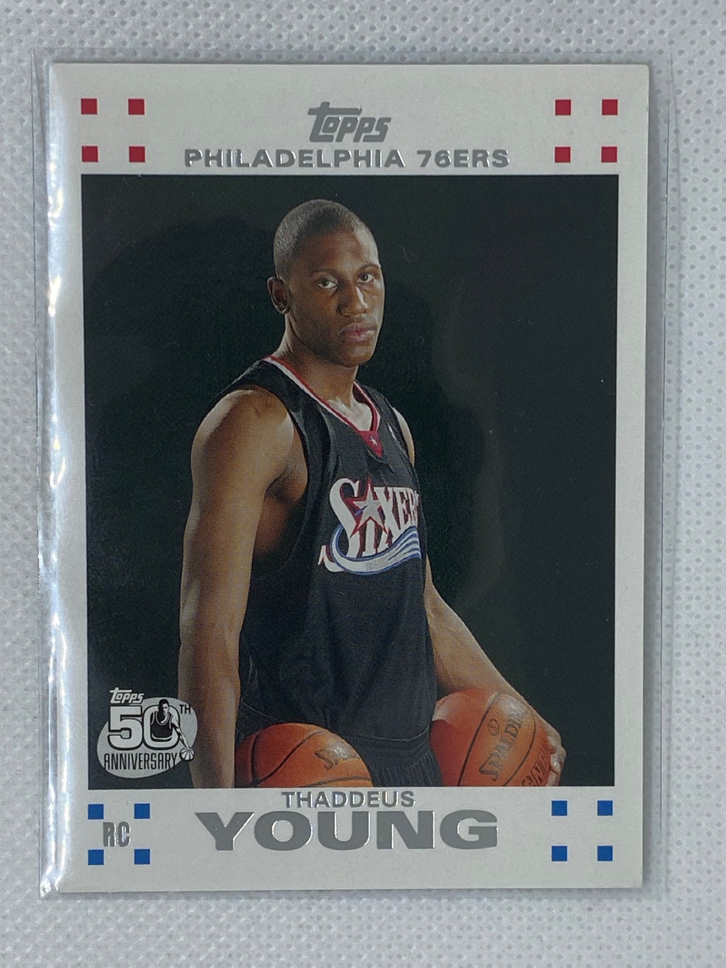 2007-08 Topps Thaddeus Young White Factory Set Rookie RC #12 Philadelphia 76ers