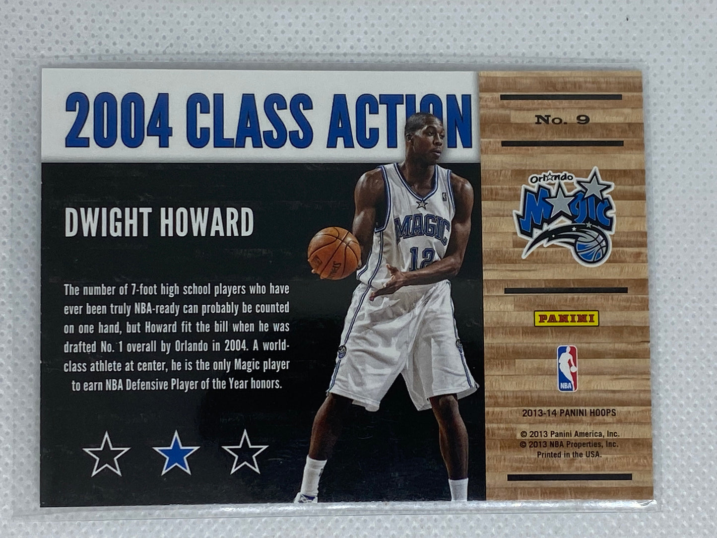 2013-14 Hoops Class Action #9 Dwight Howard Magic