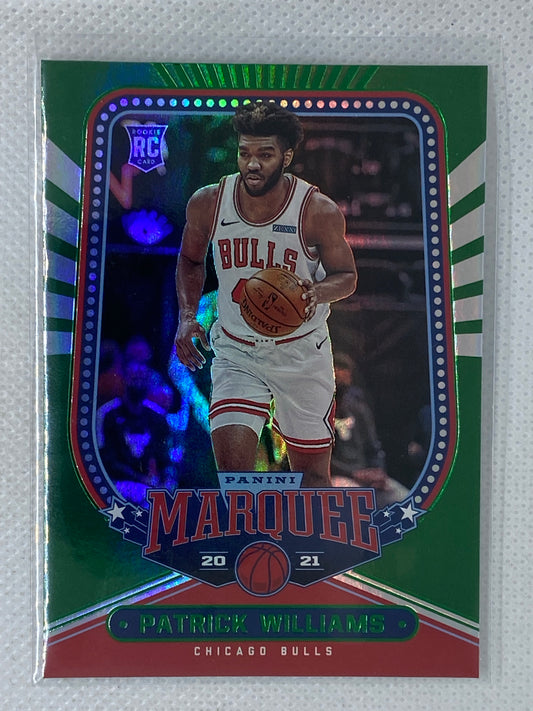2020-21 Panini Chronicles Marquee Patrick Williams Bulls Green Parallel #261