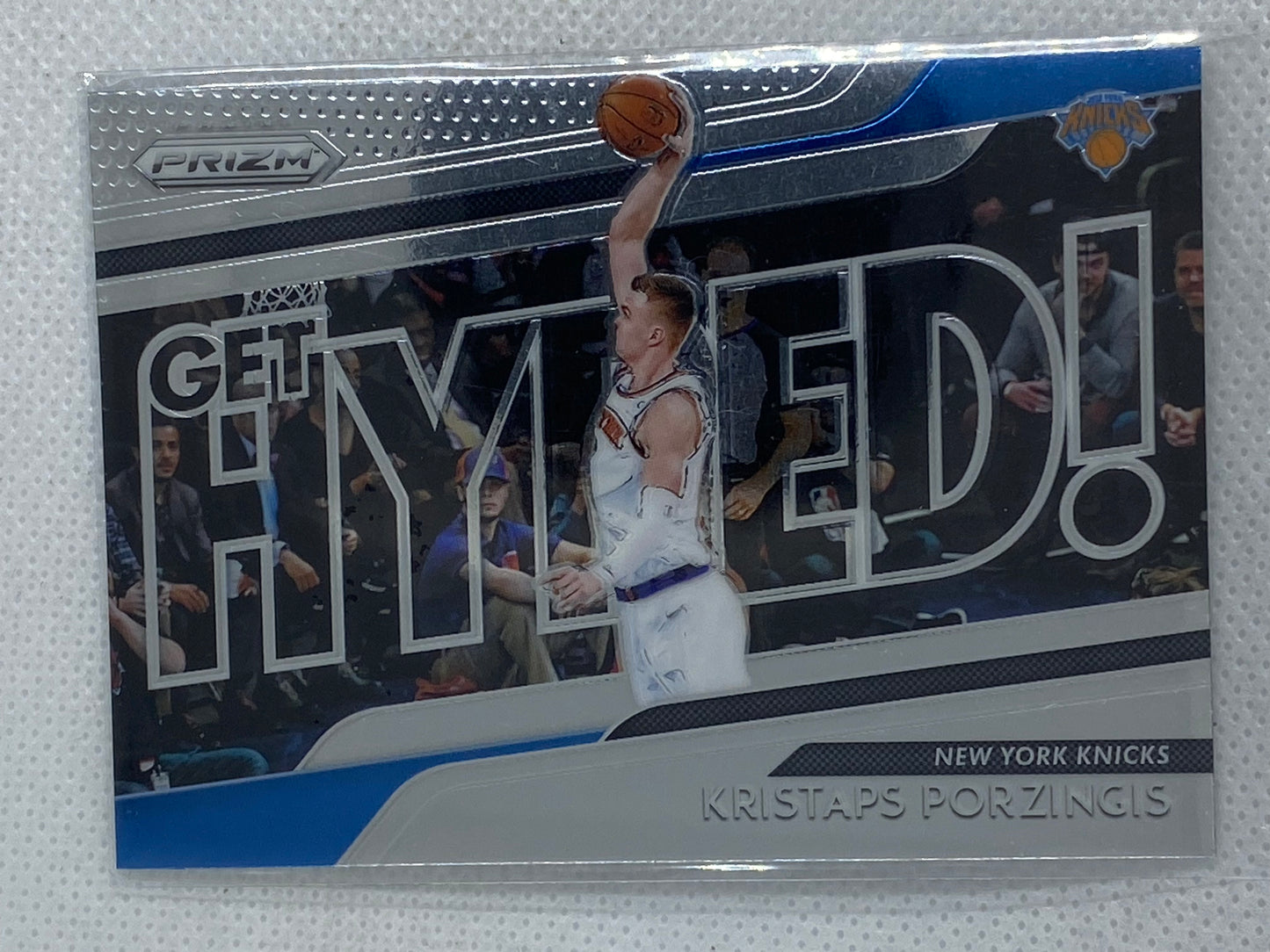 2018-19 Panini Prizm Kristaps Porzingis Get Hyped #3 New York Knicks