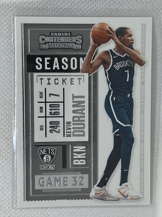 2020-21 Panini Contenders Basketball Kevin Durant Season Ticket Card #49 Nets