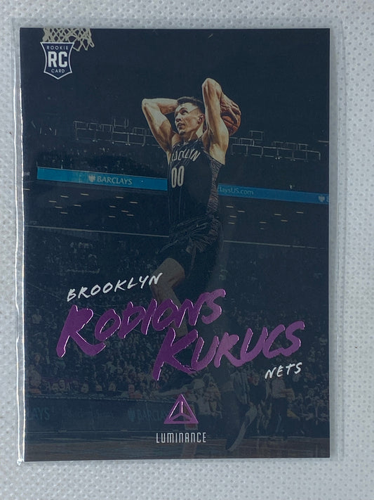 2018-19 Panini Chronicles Luminance Pink Rodions Kurucs #138 Rookie