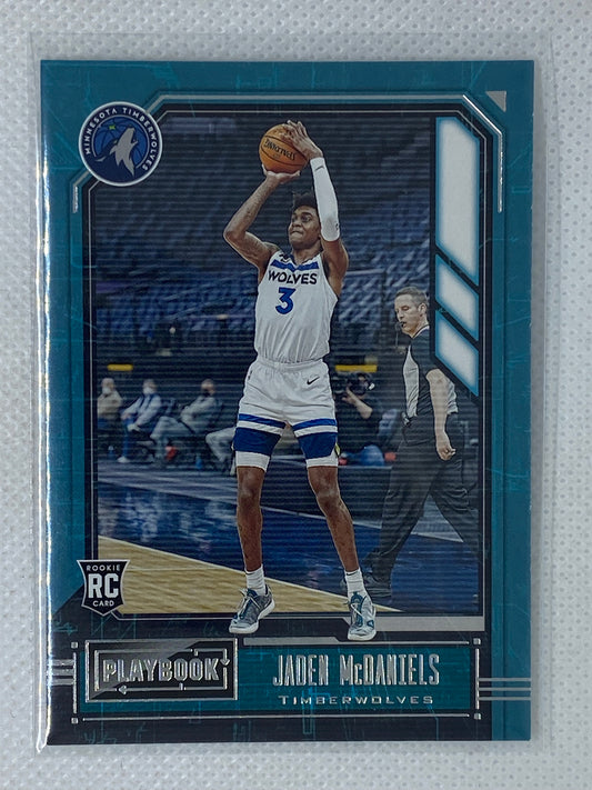 2020-21 Panini Chronicles Playbook Basketball Jaden McDaniels Rookie RC #180