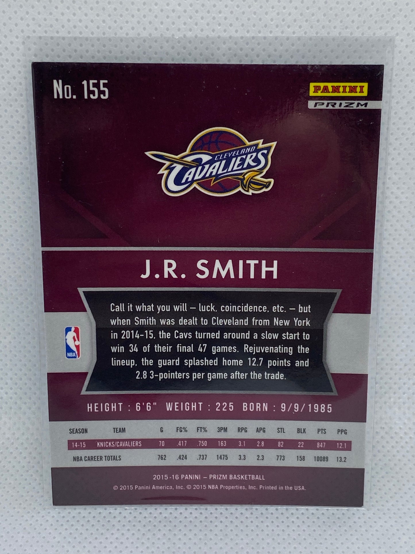 2015-16 Panini Prizm Basketball #155 J.R. Smith
