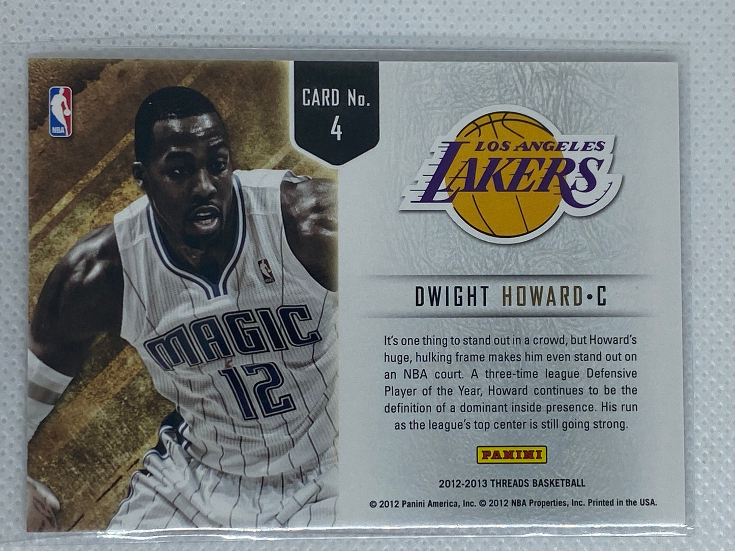 2012-13 Panini Threads Inside Presence #4 Dwight Howard