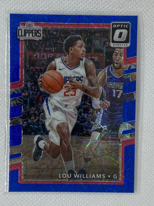 2017-18 Donruss Optic Lou Williams Blue Velocity Prizm Clippers NBA #65