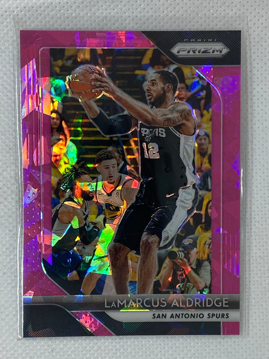 2018-19 Panini Prizm Prizms Pink Ice #291 LaMarcus Aldridge