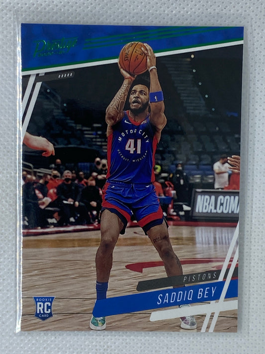 2020-21 Panini Chronicles Saddiq Bey RC Green Foil Parallel Prestige Rookie #64