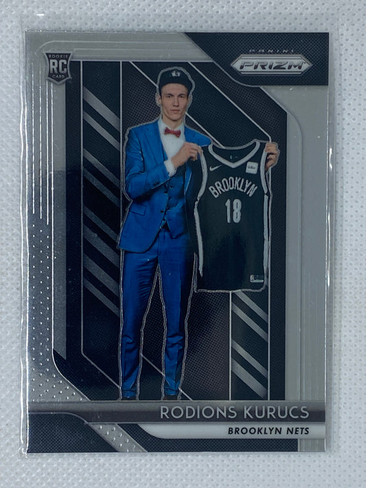 2018-19 Panini Prizm Rodions Kurucs Base Rookie RC Brooklyn Nets #188