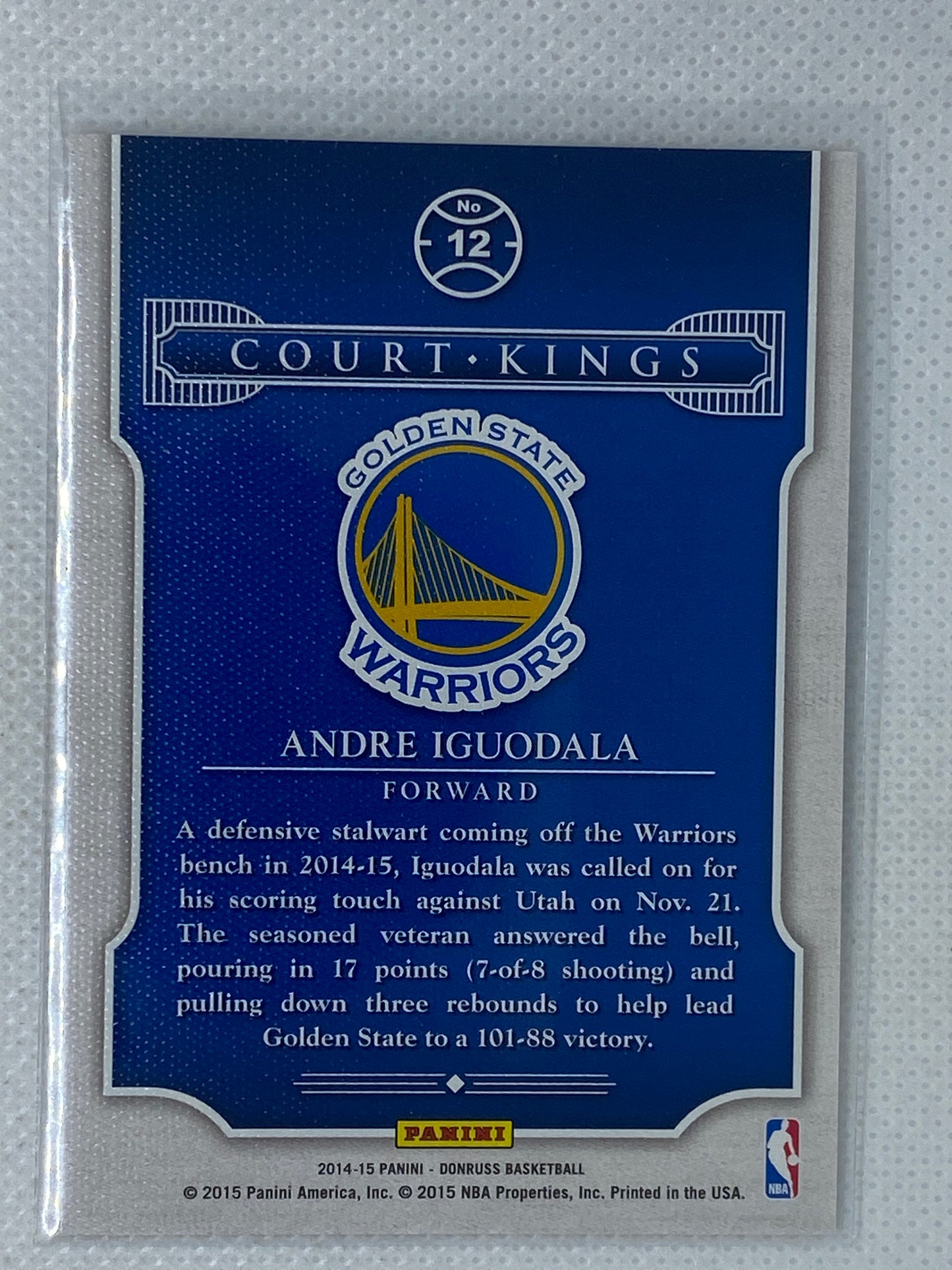 2014-15 Panini Donruss Court Kings Stat Line Career /146 Andre Iguodala #12