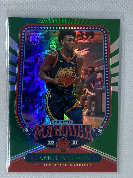 2020-21 Panini Chronicles James Wiseman Marquee Green Rookie Parallel #259