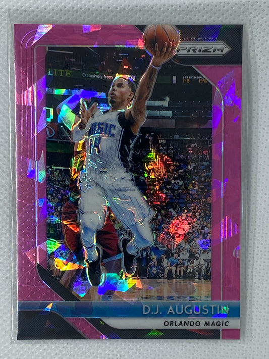 2018-19 Panini Prizm Prizms Pink Ice #129 D.J. Augustin