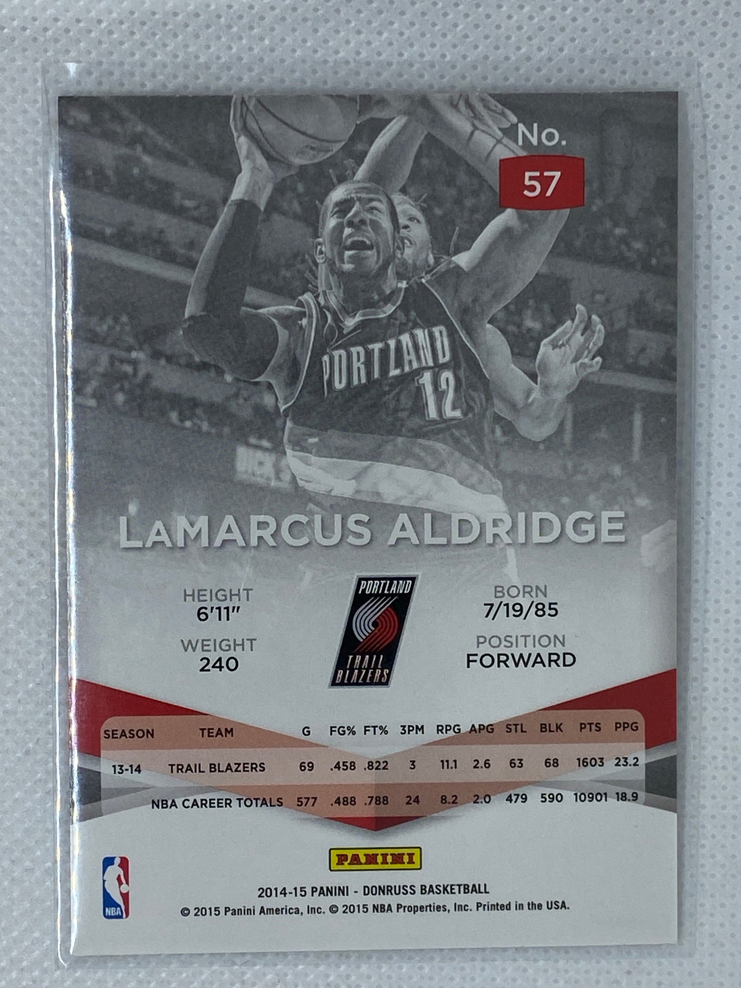 2014-15 Elite Basketball #57 LaMarcus Aldridge Portland Trail Blazers